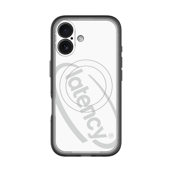 スリムプロテクションプレミアムケース with MagSafe［ LATENCY - Circle logo - White ］