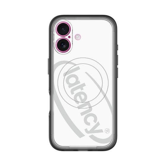 スリムプロテクションプレミアムケース with MagSafe［ LATENCY - Circle logo - White ］