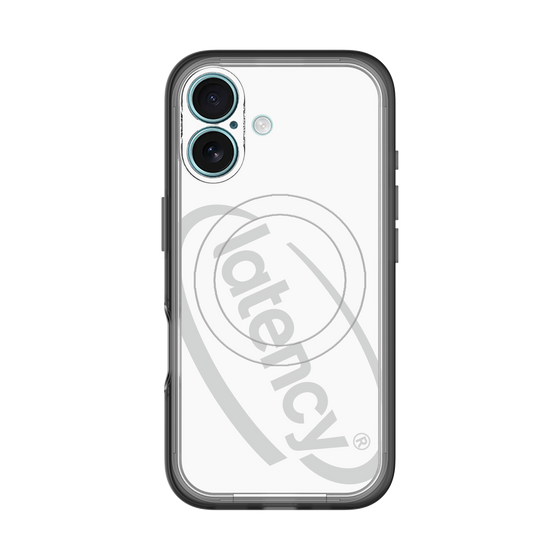 スリムプロテクションプレミアムケース with MagSafe［ LATENCY - Circle logo - White ］