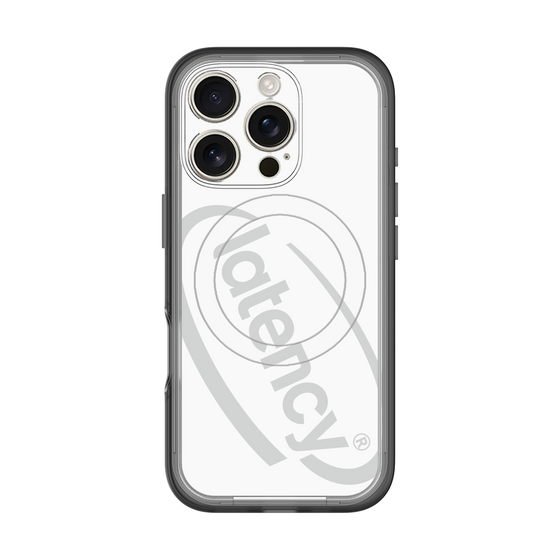 スリムプロテクションプレミアムケース with MagSafe［ LATENCY - Circle logo - White ］