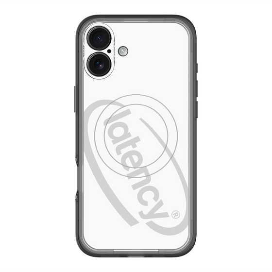 スリムプロテクションプレミアムケース with MagSafe［ LATENCY - Circle logo - White ］