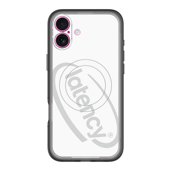 スリムプロテクションプレミアムケース with MagSafe［ LATENCY - Circle logo - White ］