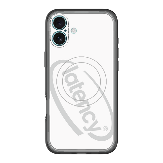 スリムプロテクションプレミアムケース with MagSafe［ LATENCY - Circle logo - White ］