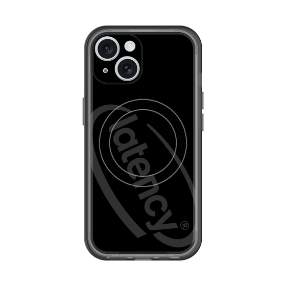 スリムプロテクションプレミアムケース with MagSafe［ LATENCY - Circle logo - Black ］