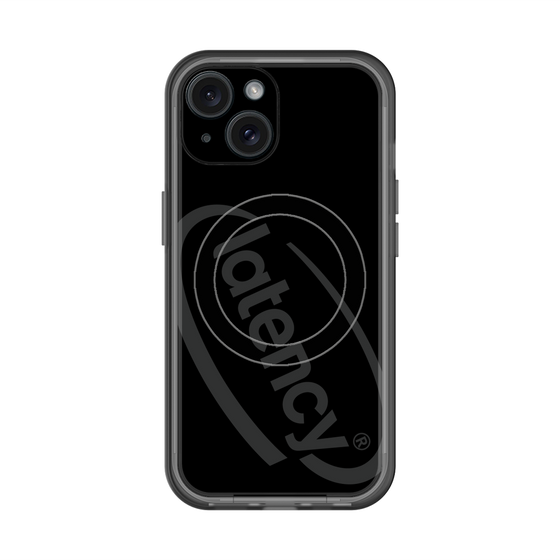 スリムプロテクションプレミアムケース with MagSafe［ LATENCY - Circle logo - Black ］