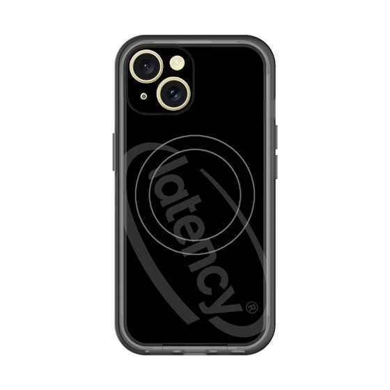 スリムプロテクションプレミアムケース with MagSafe［ LATENCY - Circle logo - Black ］