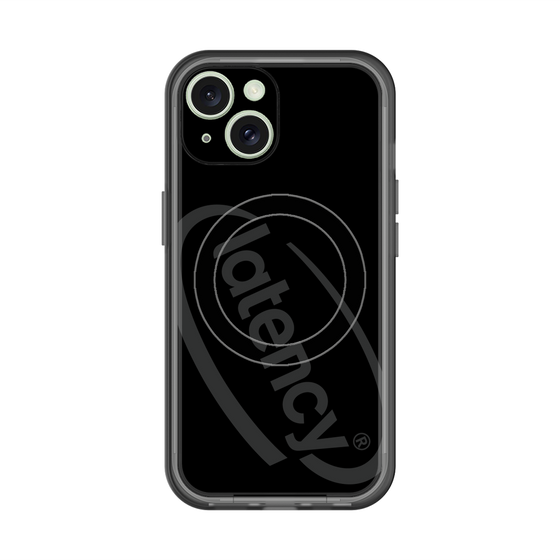 スリムプロテクションプレミアムケース with MagSafe［ LATENCY - Circle logo - Black ］