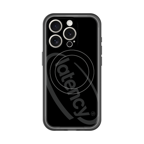 スリムプロテクションプレミアムケース with MagSafe［ LATENCY - Circle logo - Black ］