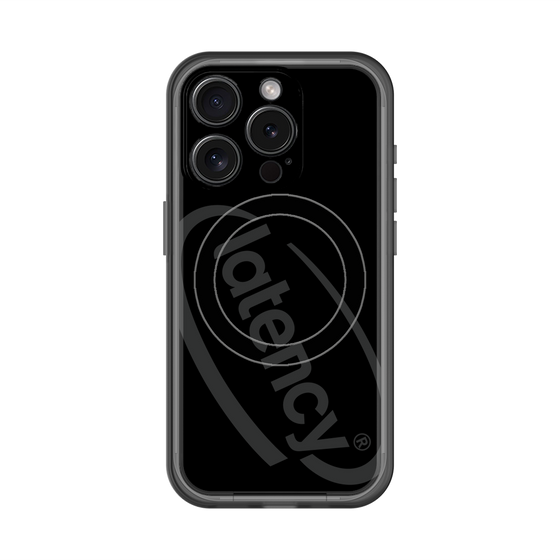 スリムプロテクションプレミアムケース with MagSafe［ LATENCY - Circle logo - Black ］