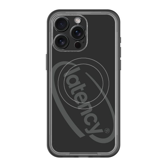 スリムプロテクションプレミアムケース with MagSafe［ LATENCY - Circle logo - Black ］