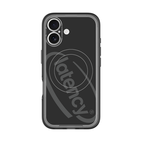 スリムプロテクションプレミアムケース with MagSafe［ LATENCY - Circle logo - Black ］