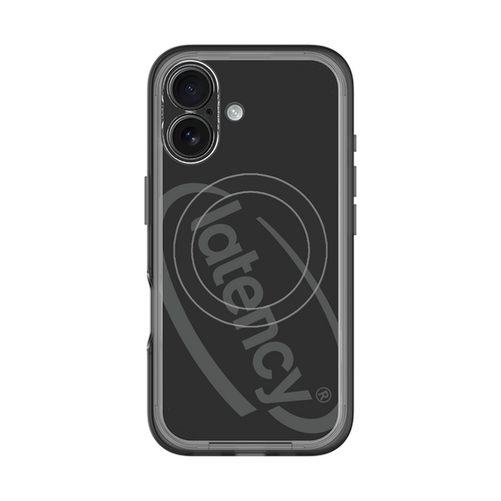 スリムプロテクションプレミアムケース with MagSafe［ LATENCY - Circle logo - Black ］