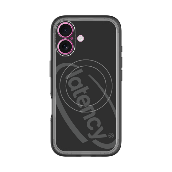 スリムプロテクションプレミアムケース with MagSafe［ LATENCY - Circle logo - Black ］