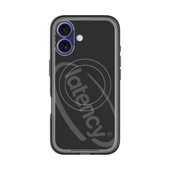 スリムプロテクションプレミアムケース with MagSafe［ LATENCY - Circle logo - Black ］