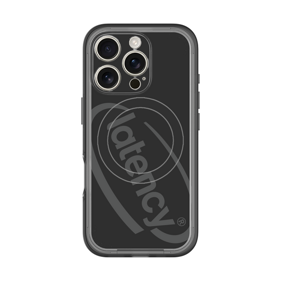 スリムプロテクションプレミアムケース with MagSafe［ LATENCY - Circle logo - Black ］