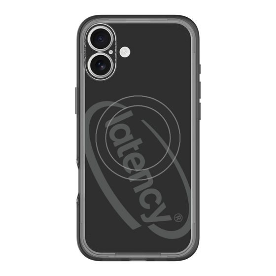 スリムプロテクションプレミアムケース with MagSafe［ LATENCY - Circle logo - Black ］