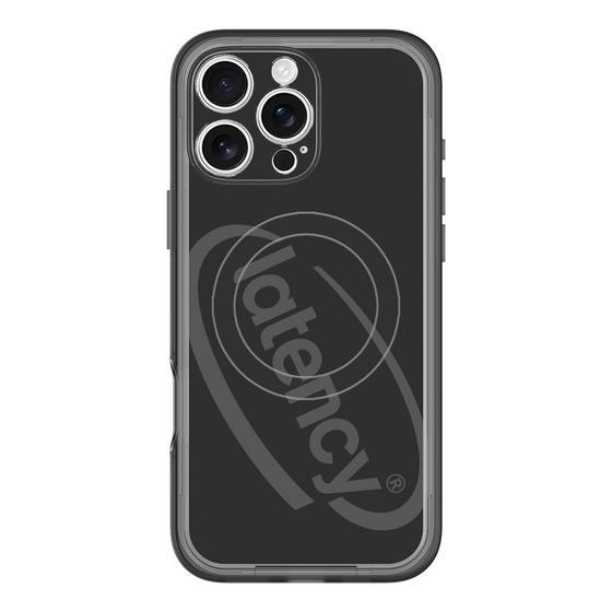 スリムプロテクションプレミアムケース with MagSafe［ LATENCY - Circle logo - Black ］
