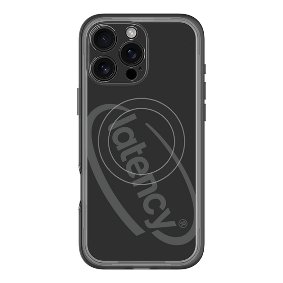 スリムプロテクションプレミアムケース with MagSafe［ LATENCY - Circle logo - Black ］