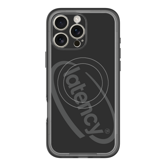 スリムプロテクションプレミアムケース with MagSafe［ LATENCY - Circle logo - Black ］