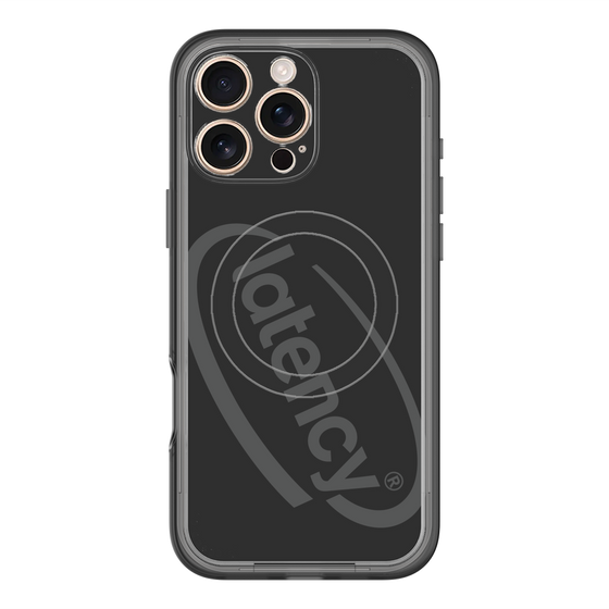 スリムプロテクションプレミアムケース with MagSafe［ LATENCY - Circle logo - Black ］