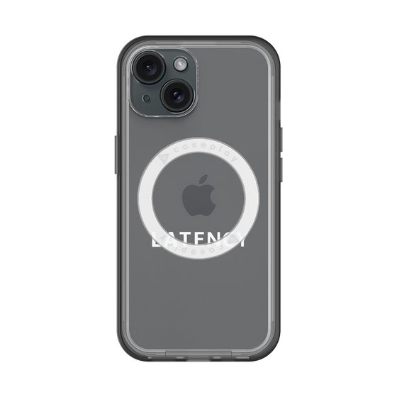 スリムプロテクションプレミアムケース with MagSafe［ LATENCY - Logotype - Clear ］