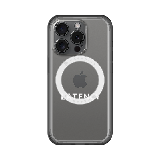 スリムプロテクションプレミアムケース with MagSafe［ LATENCY - Logotype - Clear ］