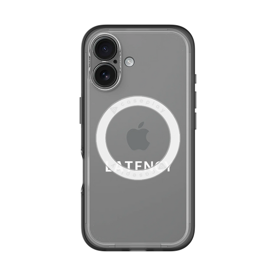 スリムプロテクションプレミアムケース with MagSafe［ LATENCY - Logotype - Clear ］