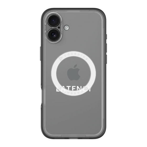 スリムプロテクションプレミアムケース with MagSafe［ LATENCY - Logotype - Clear ］