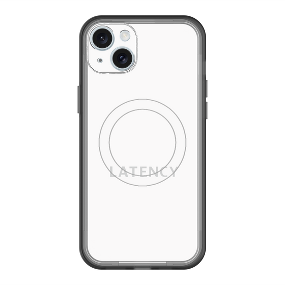 スリムプロテクションプレミアムケース with MagSafe［ LATENCY - Logotype - White ］