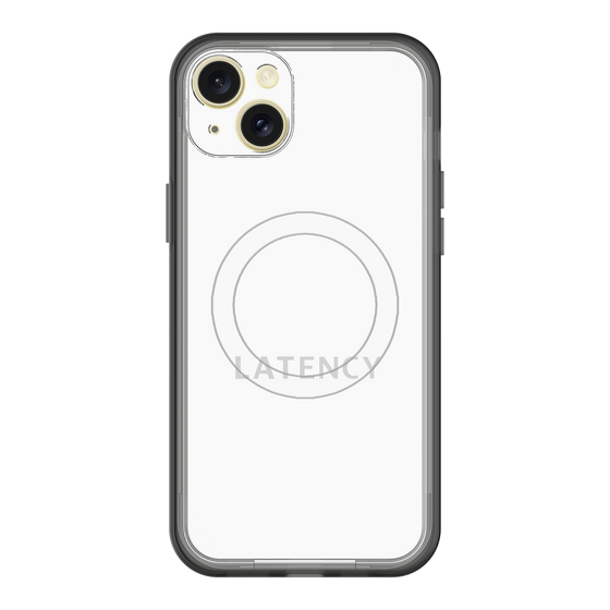 スリムプロテクションプレミアムケース with MagSafe［ LATENCY - Logotype - White ］