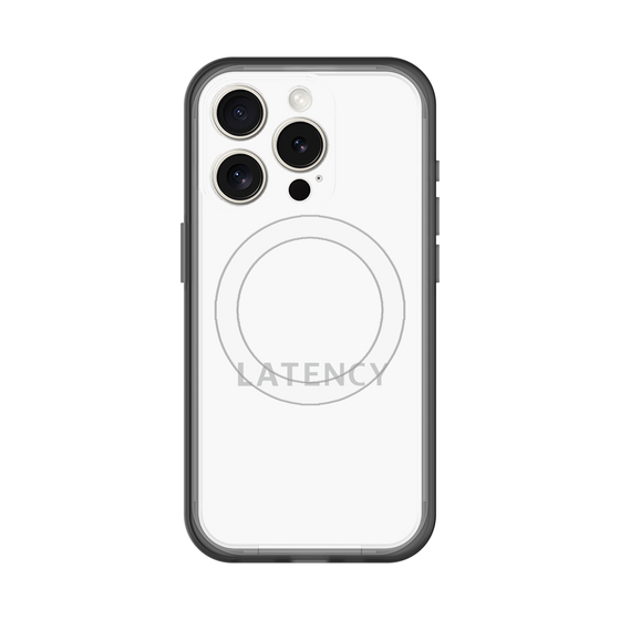 スリムプロテクションプレミアムケース with MagSafe［ LATENCY - Logotype - White ］