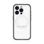 スリムプロテクションプレミアムケース with MagSafe［ LATENCY - Logotype - White ］