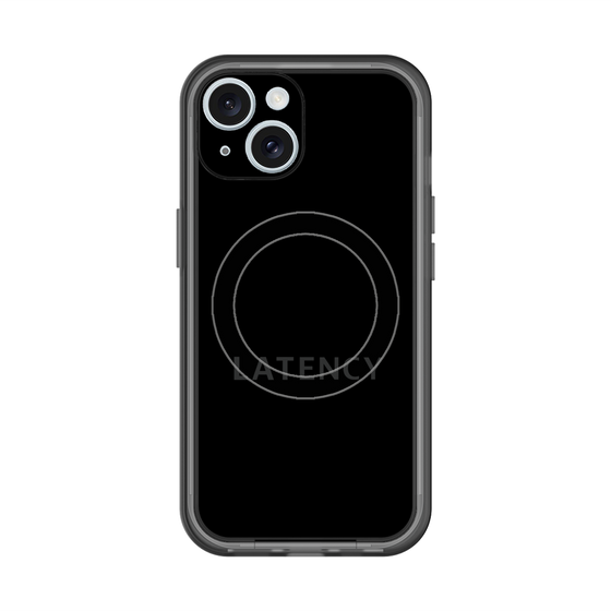 スリムプロテクションプレミアムケース with MagSafe［ LATENCY - Logotype - Black ］