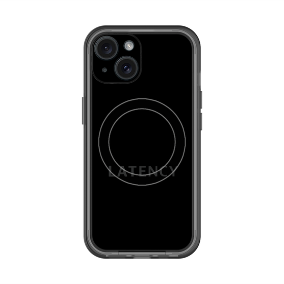スリムプロテクションプレミアムケース with MagSafe［ LATENCY - Logotype - Black ］