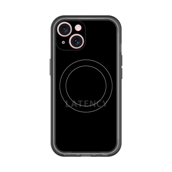 スリムプロテクションプレミアムケース with MagSafe［ LATENCY - Logotype - Black ］