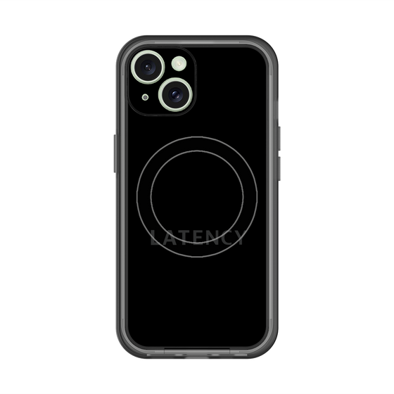 スリムプロテクションプレミアムケース with MagSafe［ LATENCY - Logotype - Black ］