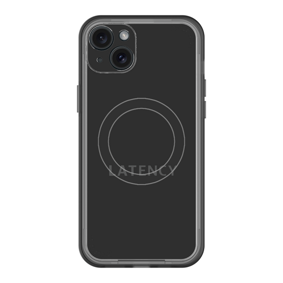スリムプロテクションプレミアムケース with MagSafe［ LATENCY - Logotype - Black ］