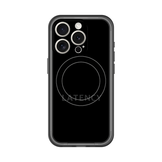 スリムプロテクションプレミアムケース with MagSafe［ LATENCY - Logotype - Black ］