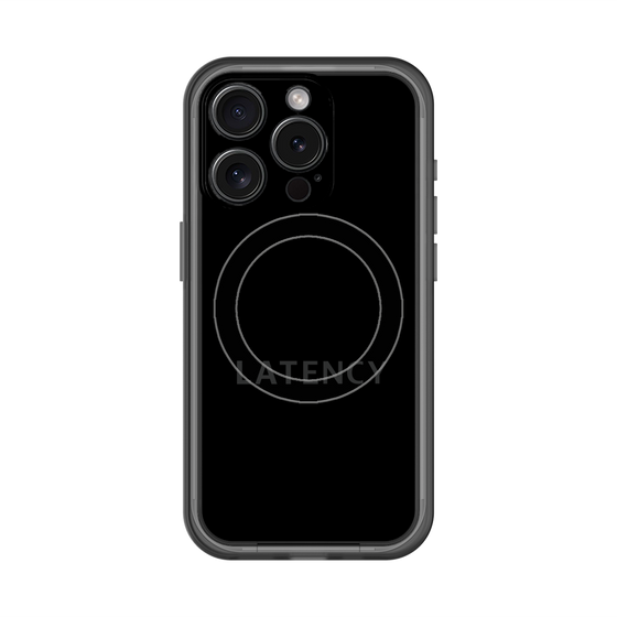スリムプロテクションプレミアムケース with MagSafe［ LATENCY - Logotype - Black ］