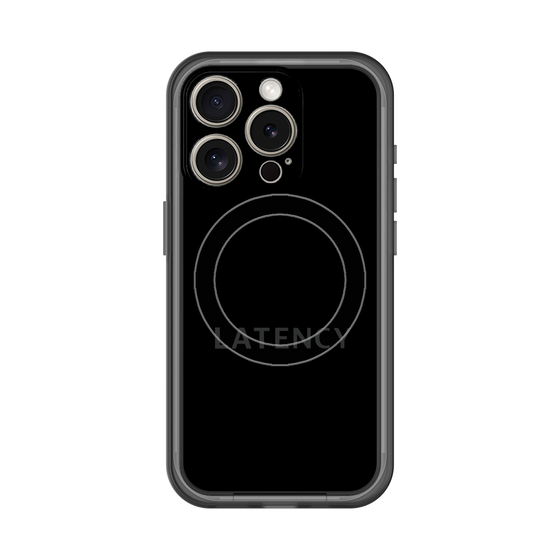 スリムプロテクションプレミアムケース with MagSafe［ LATENCY - Logotype - Black ］