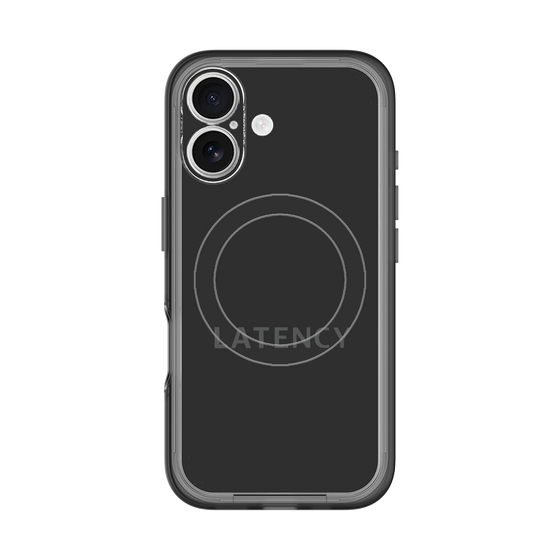 スリムプロテクションプレミアムケース with MagSafe［ LATENCY - Logotype - Black ］