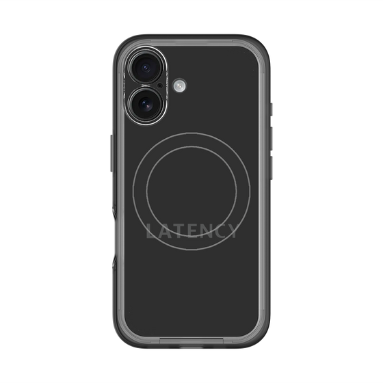 スリムプロテクションプレミアムケース with MagSafe［ LATENCY - Logotype - Black ］