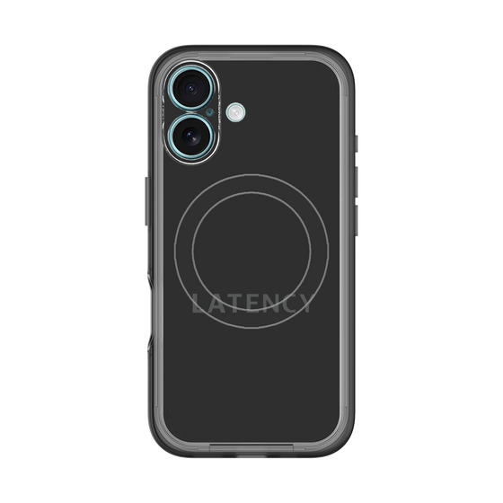 スリムプロテクションプレミアムケース with MagSafe［ LATENCY - Logotype - Black ］
