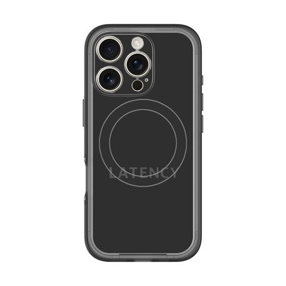 スリムプロテクションプレミアムケース with MagSafe［ LATENCY - Logotype - Black ］