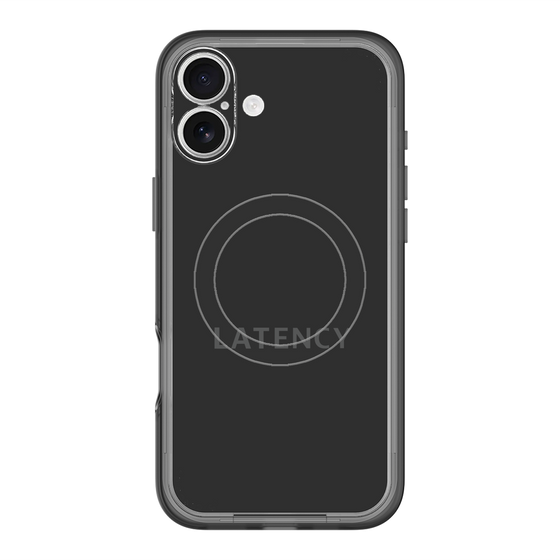 スリムプロテクションプレミアムケース with MagSafe［ LATENCY - Logotype - Black ］