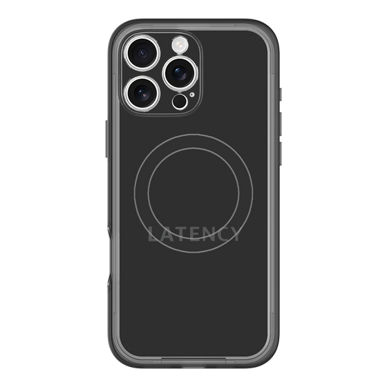 スリムプロテクションプレミアムケース with MagSafe［ LATENCY - Logotype - Black ］