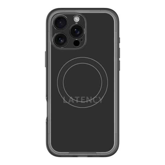スリムプロテクションプレミアムケース with MagSafe［ LATENCY - Logotype - Black ］