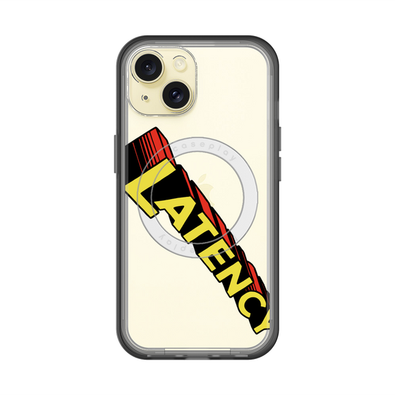 スリムプロテクションプレミアムケース with MagSafe［ LATENCY - Rock logo - Clear ］