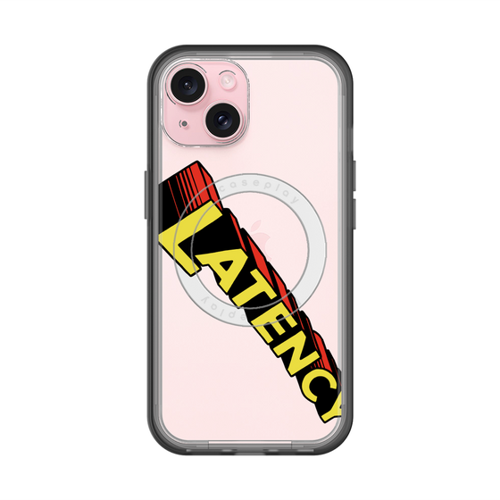 スリムプロテクションプレミアムケース with MagSafe［ LATENCY - Rock logo - Clear ］