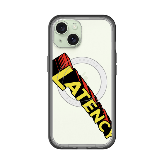スリムプロテクションプレミアムケース with MagSafe［ LATENCY - Rock logo - Clear ］